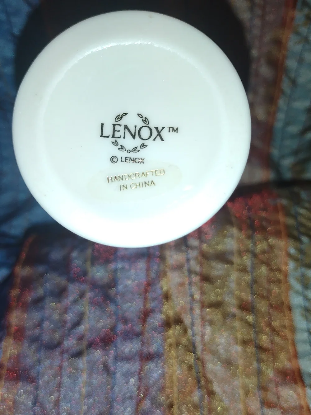 Lenox White  Rose Blossom Bud Vase w/ Gold Trim